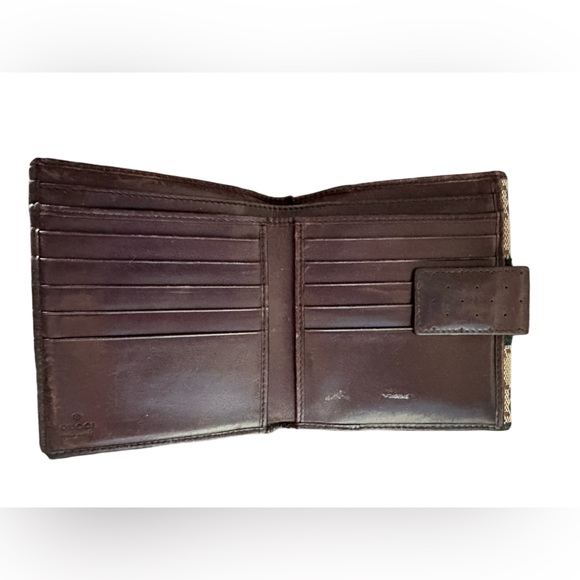 GUCCI Wallet Sherry Line Vintage Interlocking GG Canvas Leather - Picture 6 of 9